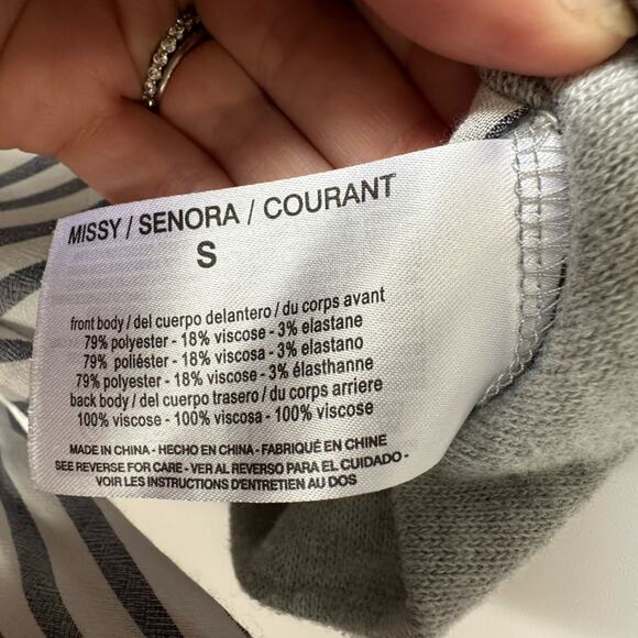 William Rast Size Small Sweater and Blouse Combo, Tie Detail, Crew Neck, Striped - Picture 8 of 10